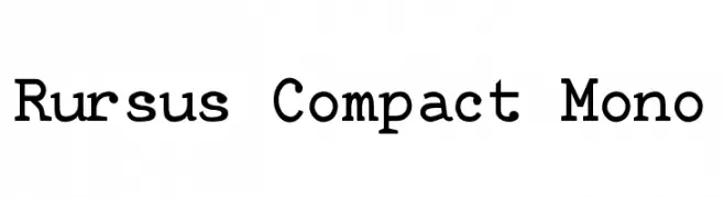 Rursus Compact Mono  नि: शुल्क फ़ॉन्ट्स डाउनलोड