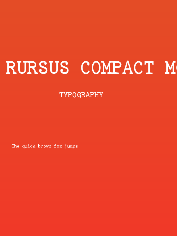 Rursus Compact Mono Poster