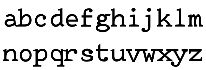 Rursus Compact Mono Font LOWERCASE