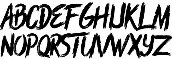 Rush Brush Font UPPERCASE
