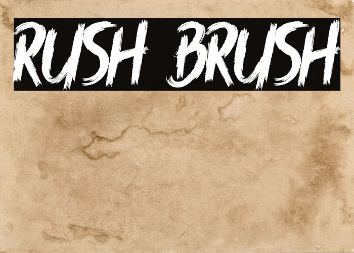 Rush Brush Font examples