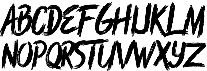 Rush Brush Font LOWERCASE