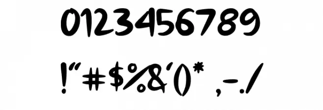 Rush Creamy Font OTHER CHARS