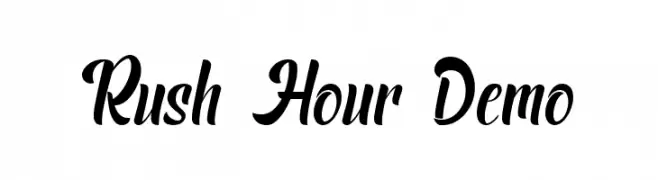 Rush Hour Demo  Frei Schriftart Herunterladen
