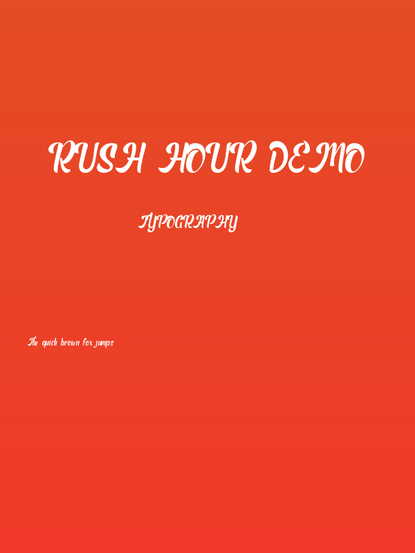 Rush Hour Demo Poster