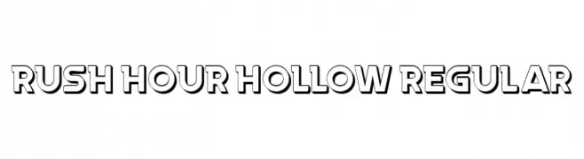 Rush Hour Hollow Regular  Frei Schriftart Herunterladen