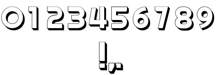 Rush Hour Hollow Regular Font OTHER CHARS