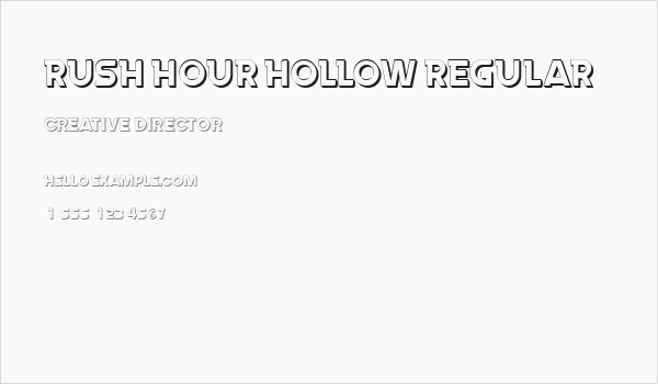 Rush Hour Hollow Regular Business Card