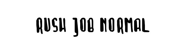 Rush Job Normal Font