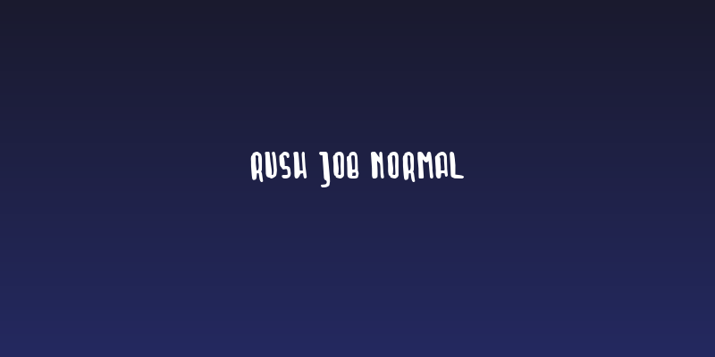 Rush Job Normal Social Header