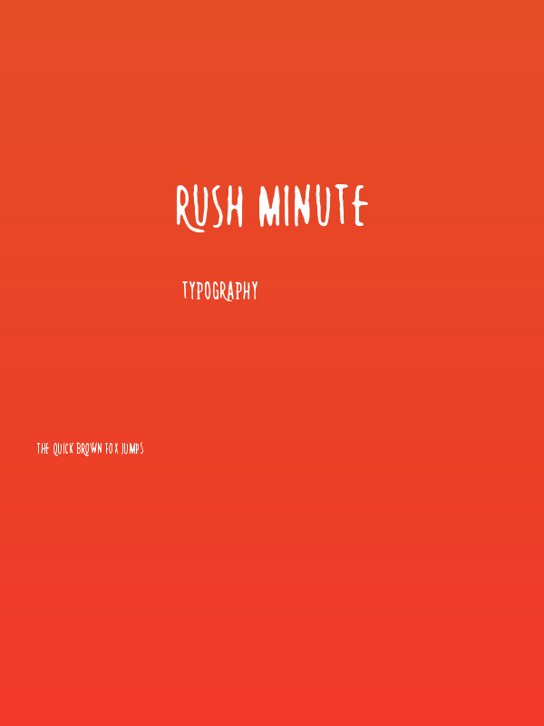 Rush Minute Poster