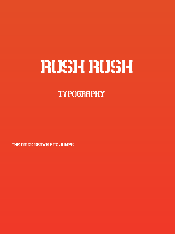 Rush Rush Poster