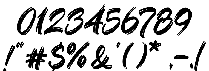 Rush of the Geisha Font OTHER CHARS