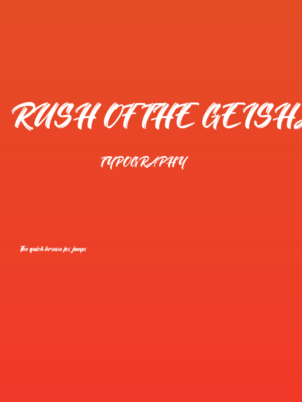 Rush of the Geisha Poster