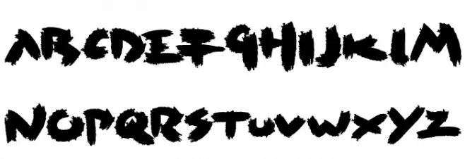 Rush Schriftart Groß