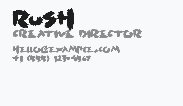 Rush Business Card