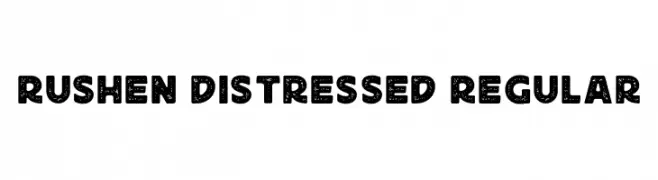 Rushen Distressed Regular  Frei Schriftart Herunterladen