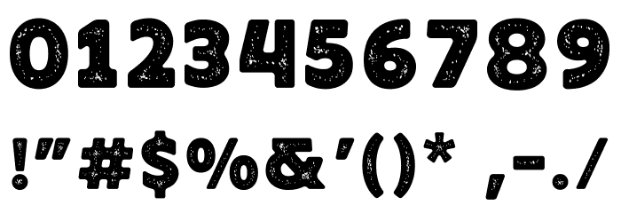 Rushen Distressed Regular Font OTHER CHARS