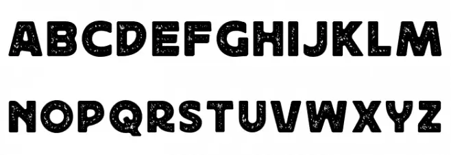 Rushen Distressed Regular Schriftart Groß