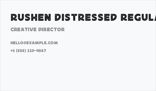 Rushen Distressed Regular Business Card