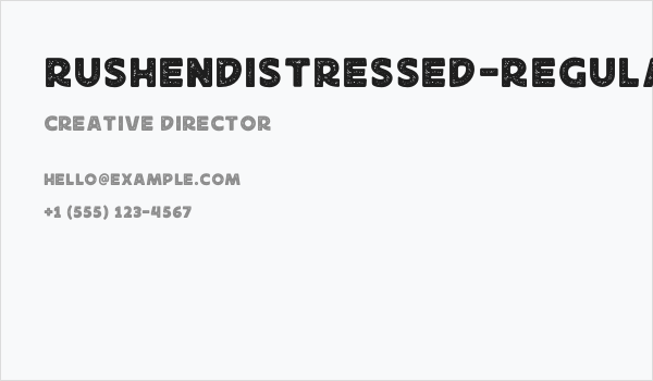 RushenDistressed-Regular Business Card