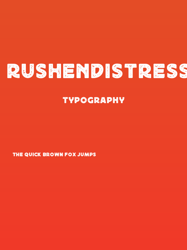 RushenDistressed-Regular Poster