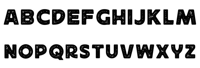 RushenDistressed-Regular Font LOWERCASE
