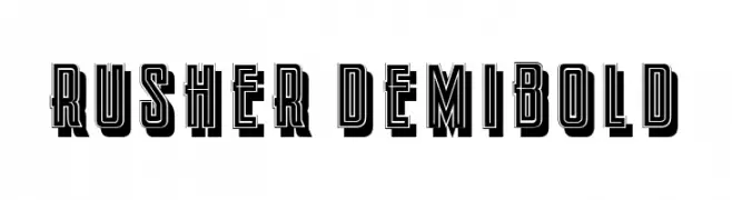 Rusher DemiBold  Frei Schriftart Herunterladen
