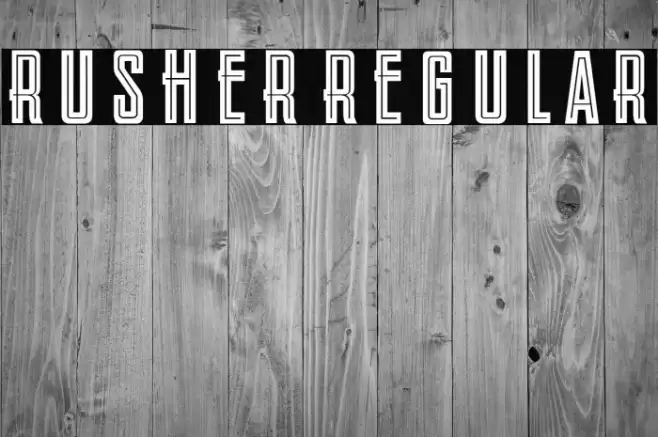 Rusher Regular Font examples