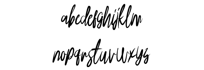 Rusher Font LOWERCASE