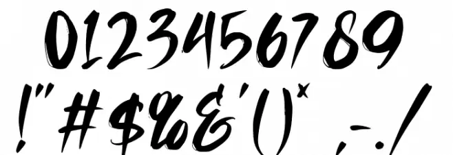 Rushfeel Font OTHER CHARS