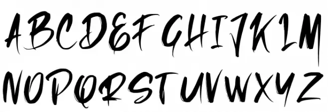 Rushfeel Schriftart Groß