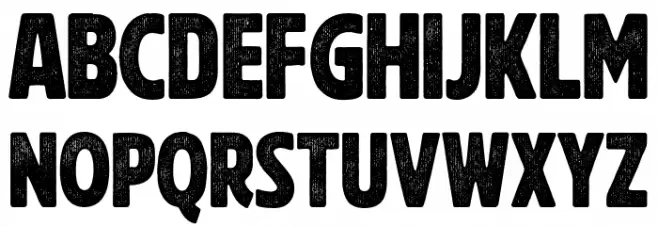 Rushford Printed Font LOWERCASE