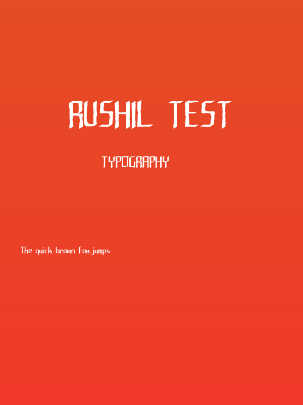 Rushil Test Poster