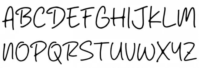 Rushing Shine フォント 大文字