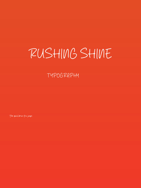 Rushing Shine Poster