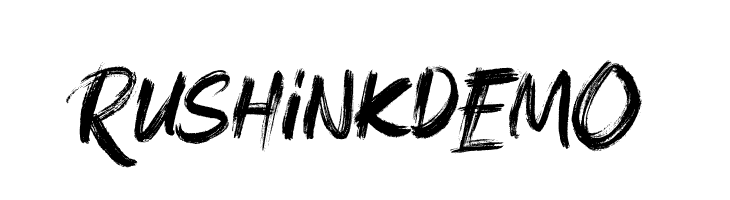 Rushink DEMO  フリーフォントのダウンロード