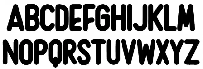 Rushmore Font UPPERCASE