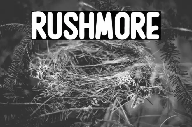 Rushmore Font examples