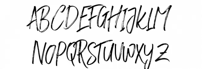 RushtardBrush-Regular Шрифта ВЕРХНИЙ