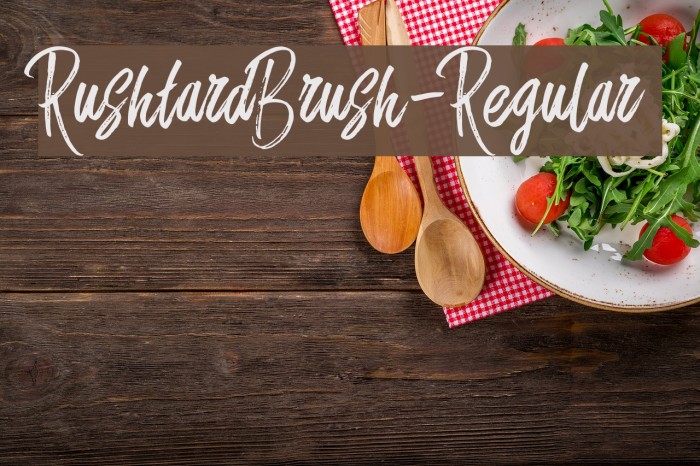 RushtardBrush-Regular Font examples