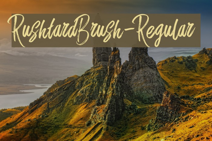 RushtardBrush-Regular Font examples