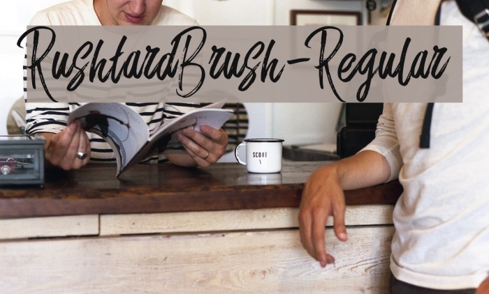 RushtardBrush-Regular Font examples