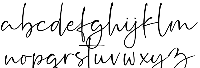 Rushtick Regural Font LOWERCASE