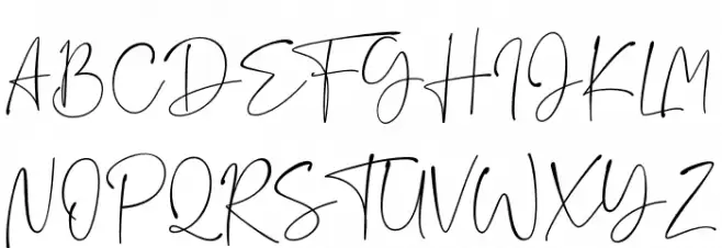 Rushtick フォント 大文字