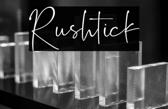 Rushtick フォント examples