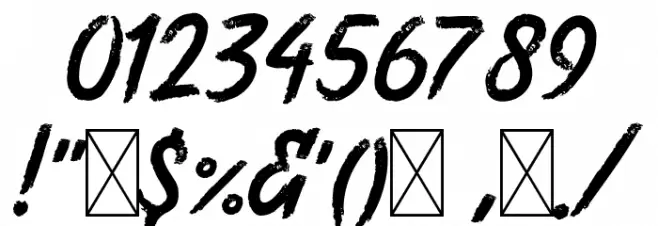 Rushwell Font OTHER CHARS