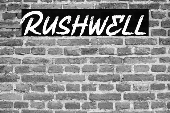 Rushwell Font examples