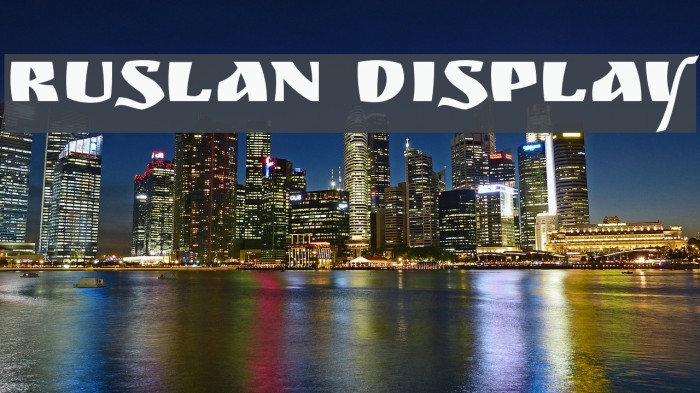 Ruslan Display Font examples