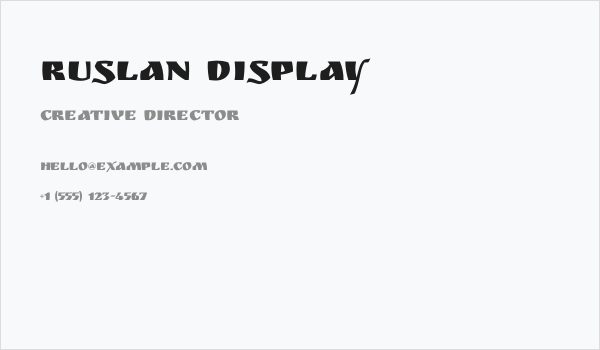 Ruslan Display Business Card